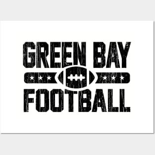 Green Bay Football // Black Posters and Art